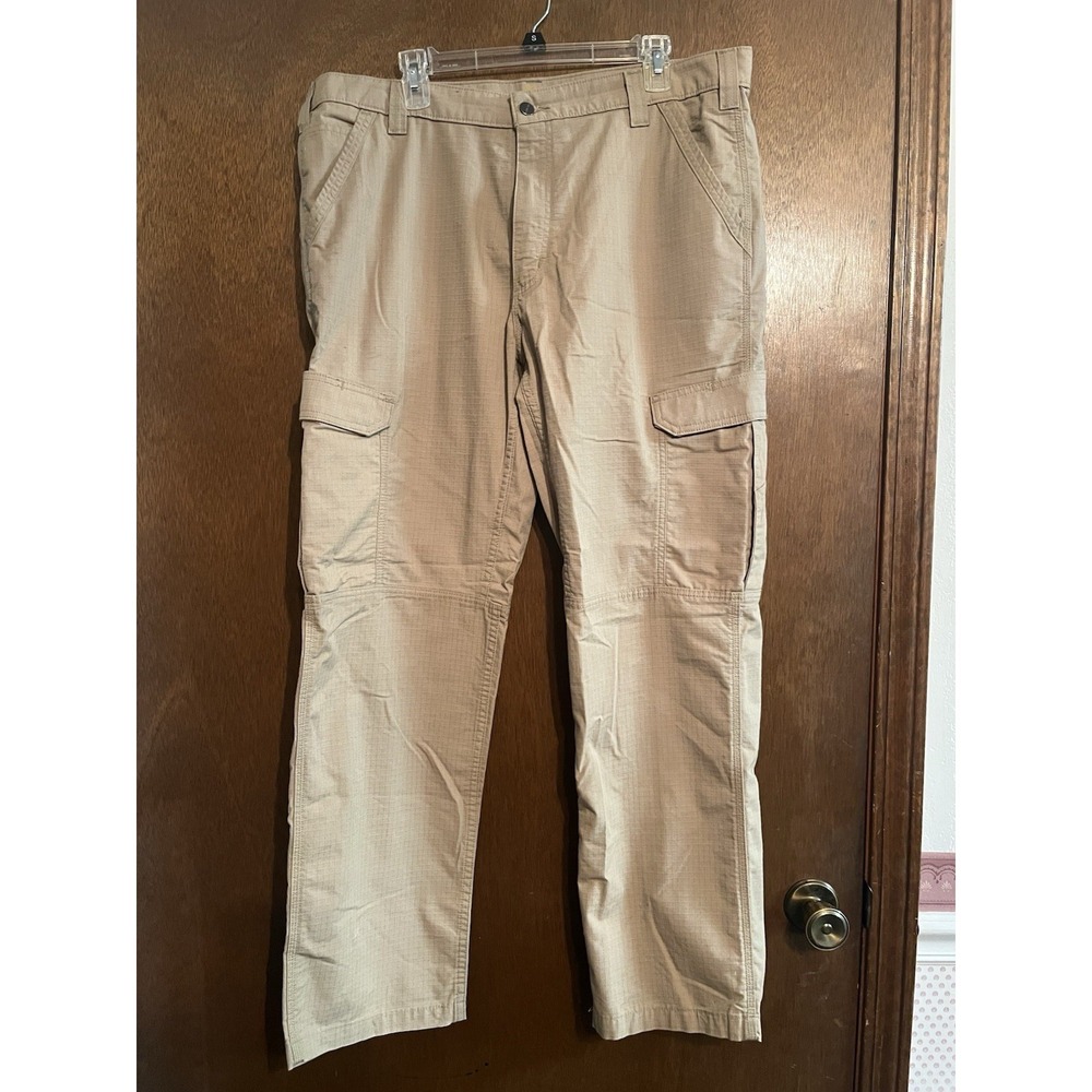 Carhartt Relaxed Fit Beige Cargo Workwear Pants Men's 38x32  EUC